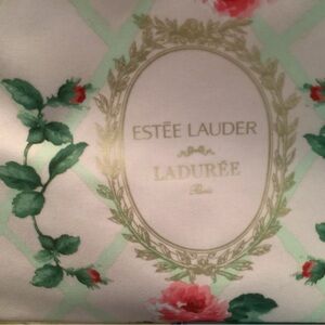 Estée Lauder Ladurée Pink and Green Floral Pouch
